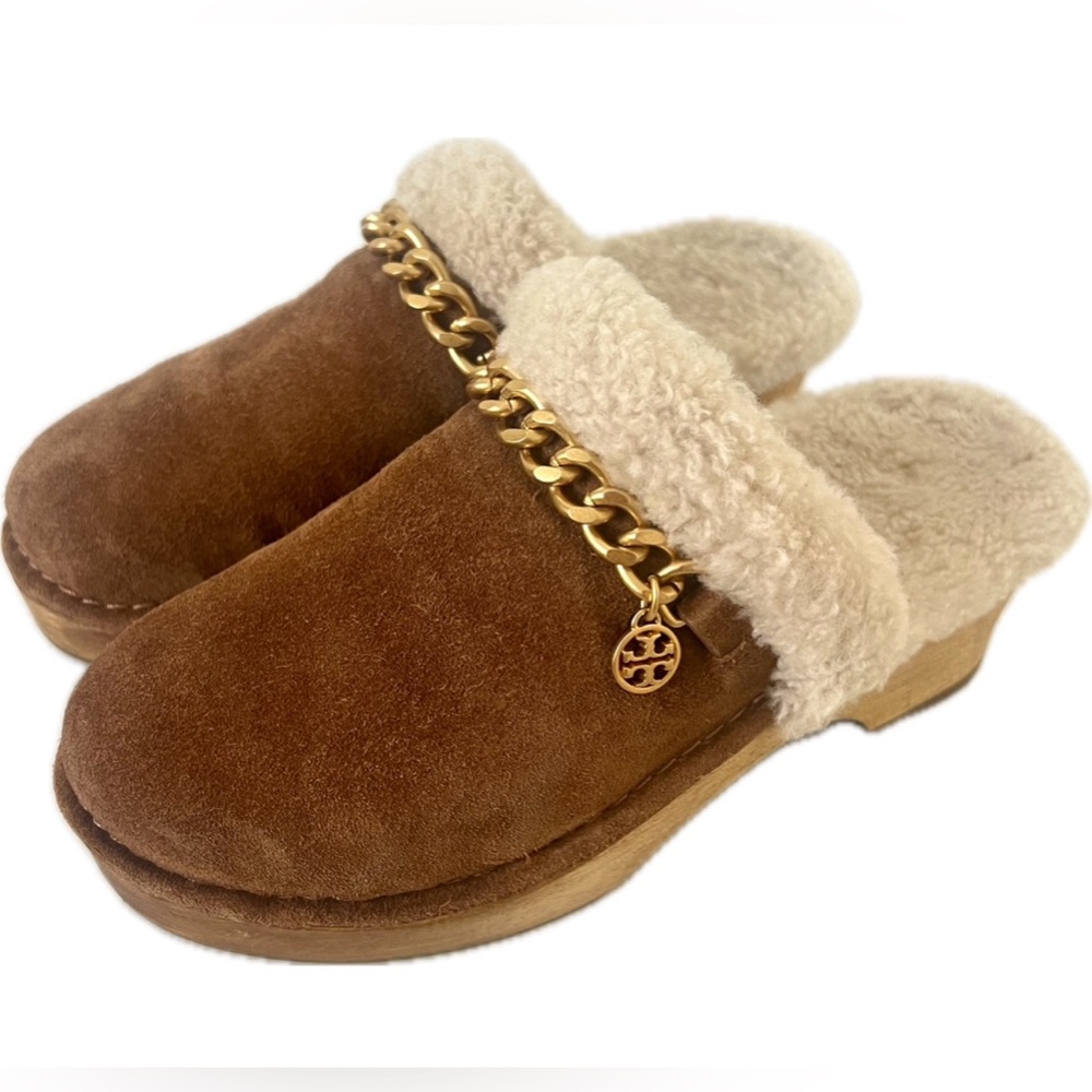 NWOB Tory Burch Suede Clogs Mules size 6.5